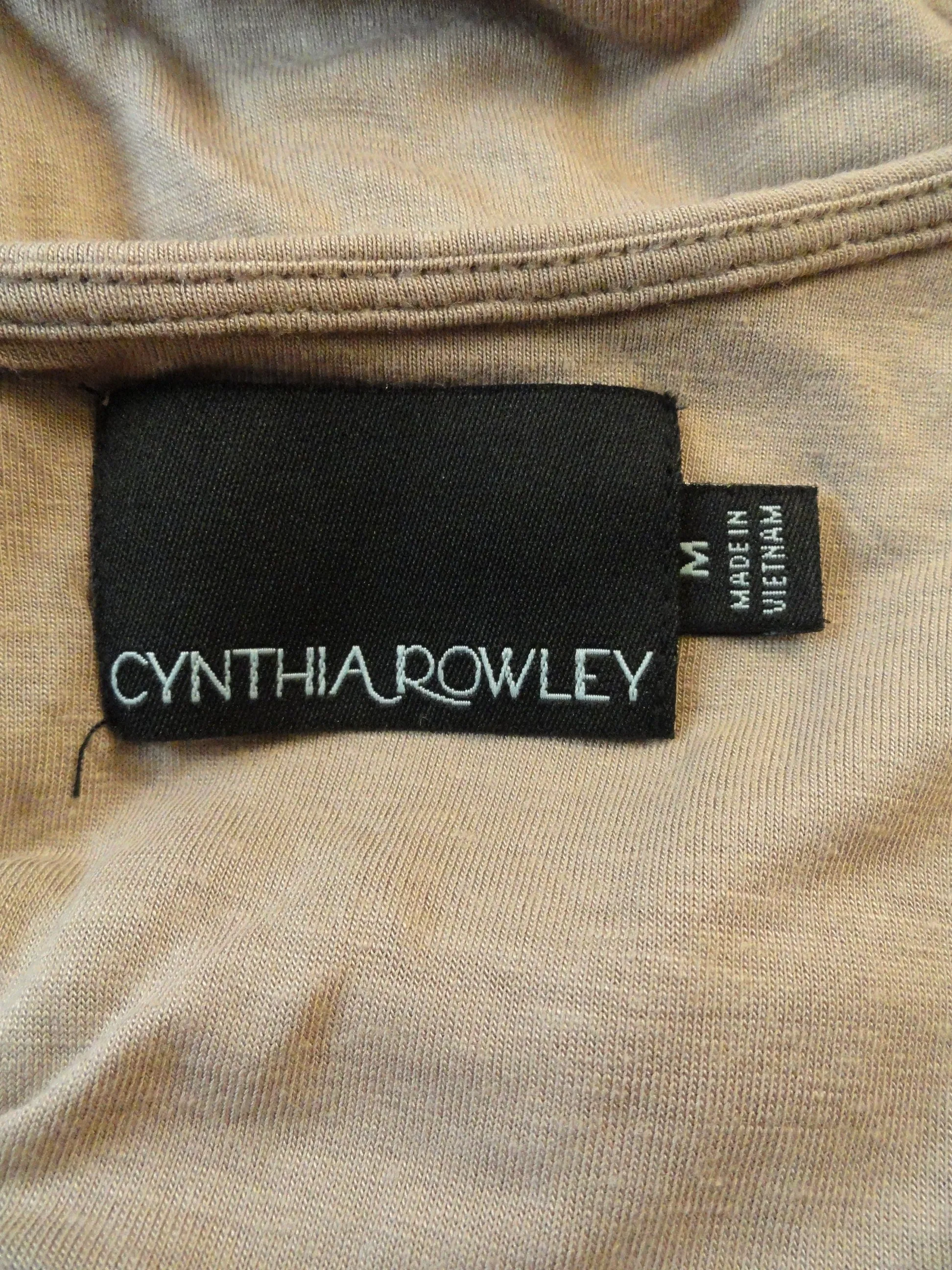 Cynthia Rowley 80's Double Layer Dress Tan & Cream Size Medium SKU 000076