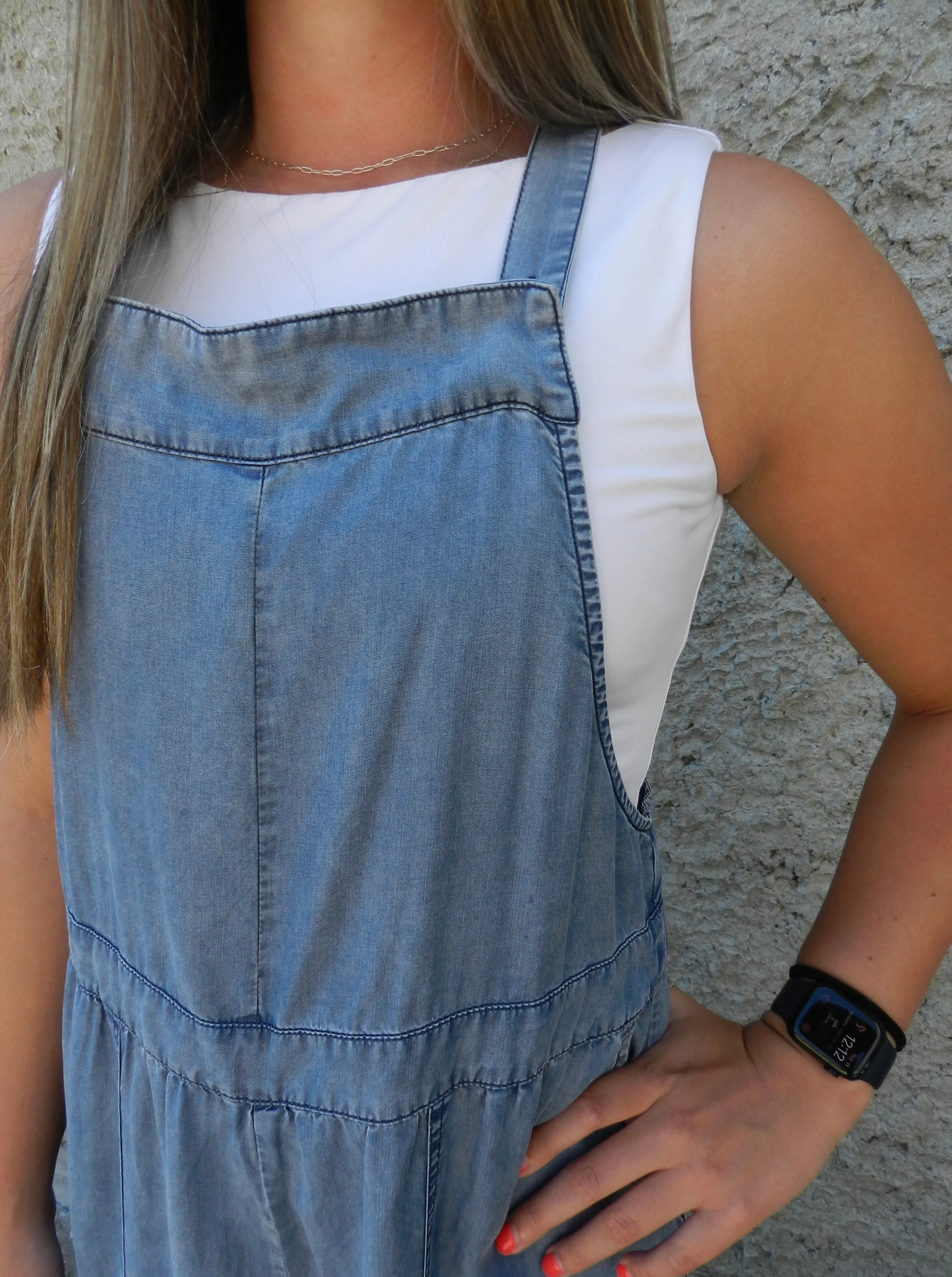 Denim Overall Jumpsuit