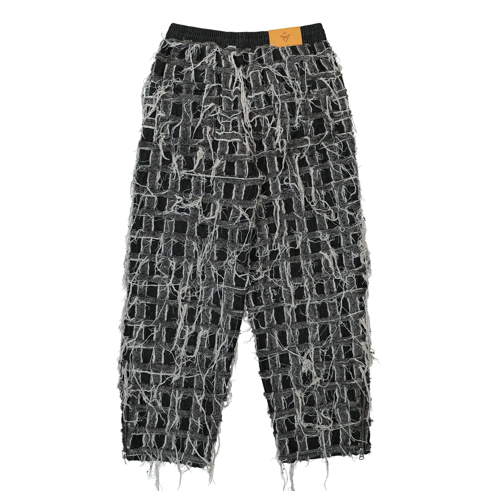 Denim Patchwork Track Pants