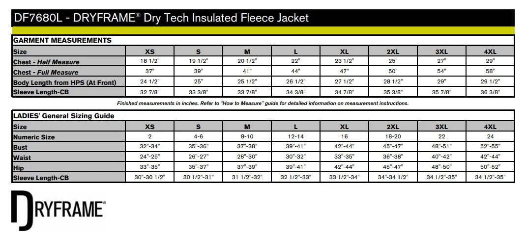 DRYFRAME® Dry Tech Insulated Fleece Ladies' Jacket