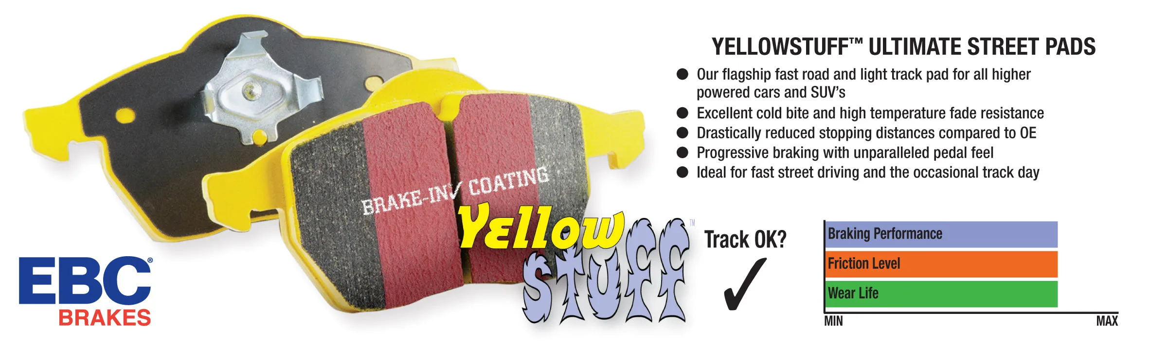 EBC Brakes DP41510R Yellowstuff Street And Track Brake Pads