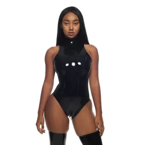 Enger Mini Latex Overall aus Leder
