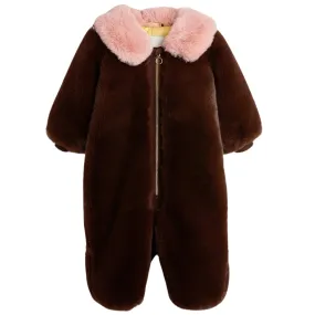 Faux Fur Baby Overall