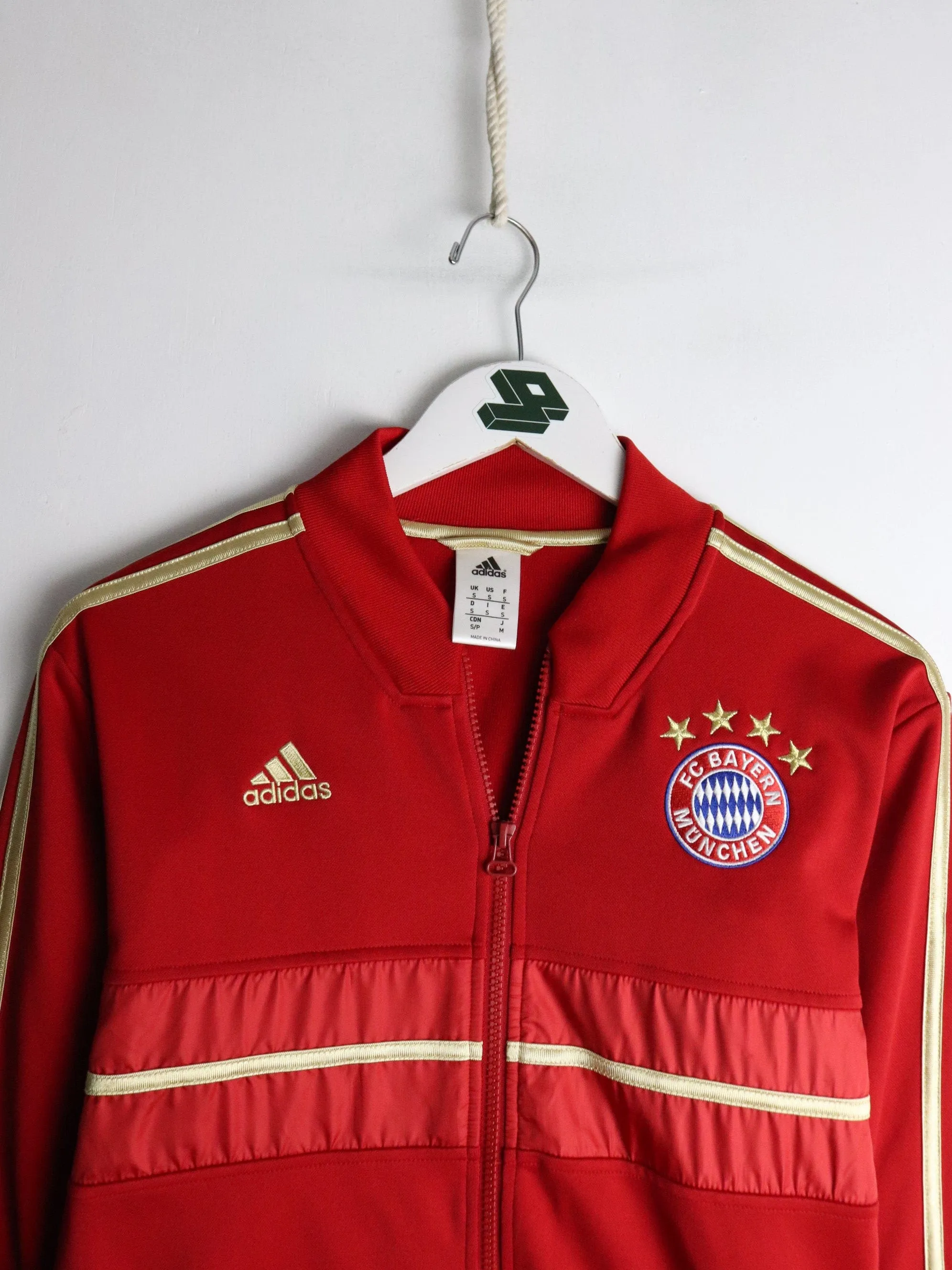 FC Bayern Munich Track Jacket Mens Small Red Adidas