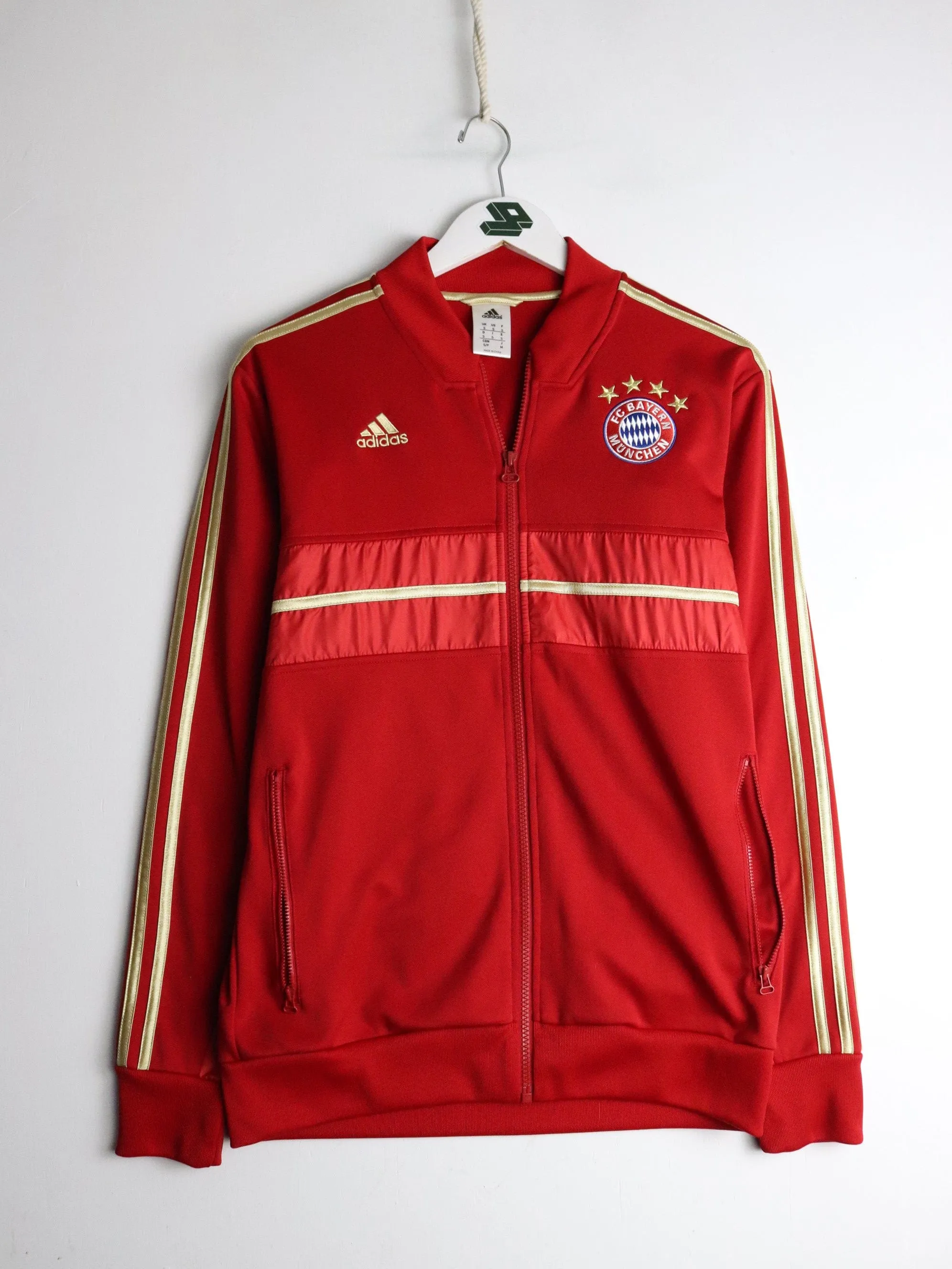 FC Bayern Munich Track Jacket Mens Small Red Adidas