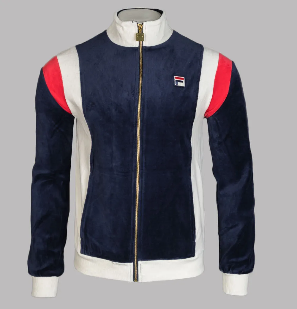Fila Vintage Floyd Velour Track Jacket Navy