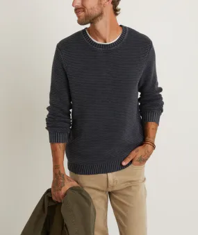 Garment Dye Crew Sweater - Washed Black