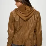 Girl Next Door Hooded Jacket - Camel
