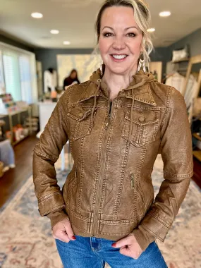 Girl Next Door Hooded Jacket - Camel