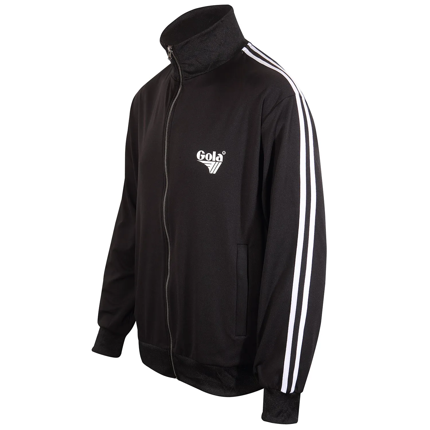Gola Mens Black 70s Retro Stripe One Stipe Track Tops