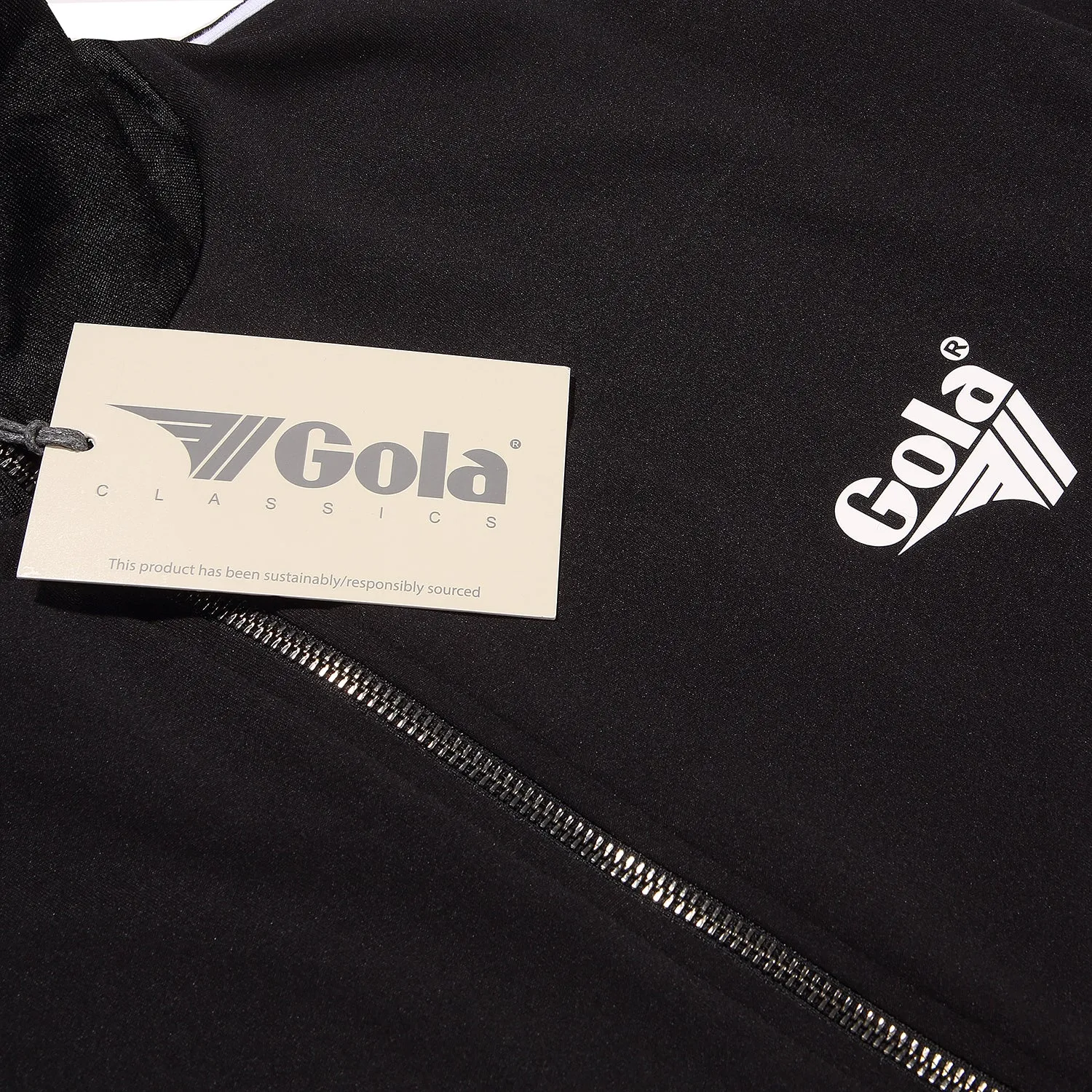 Gola Mens Black 70s Retro Stripe One Stipe Track Tops