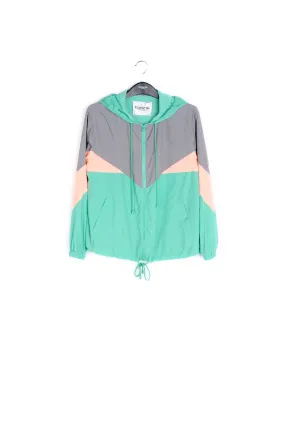 Green, grey and peach track jacket