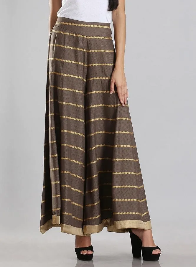 Grey Printed Culottes