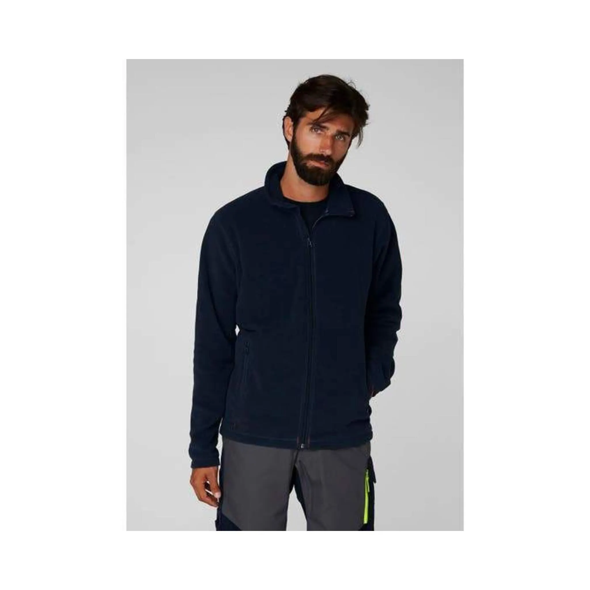 Helly Hansen Men's Work Jacket 72097 Oxford - Polartec® Light Fleece, Eco-Friendly, Multi-Pocket, Warm, Durable, YKK Zippers, Comfortable | Sizes S-4XL