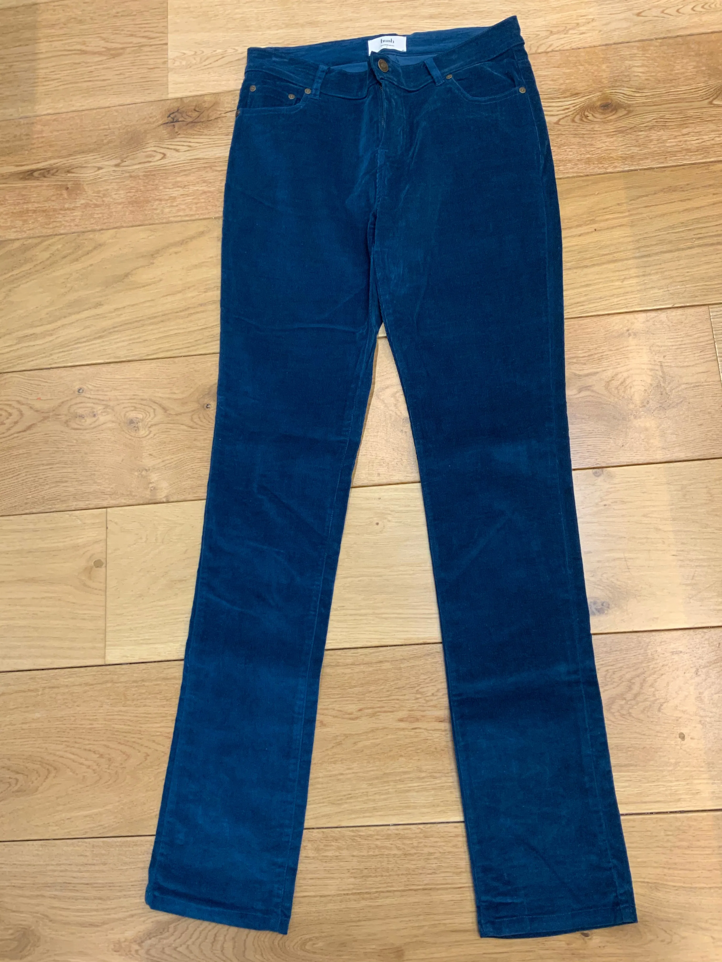 HUSH NAVY SKINNY PANTS TROUSERS SIZE UK 12 US 8 ladies