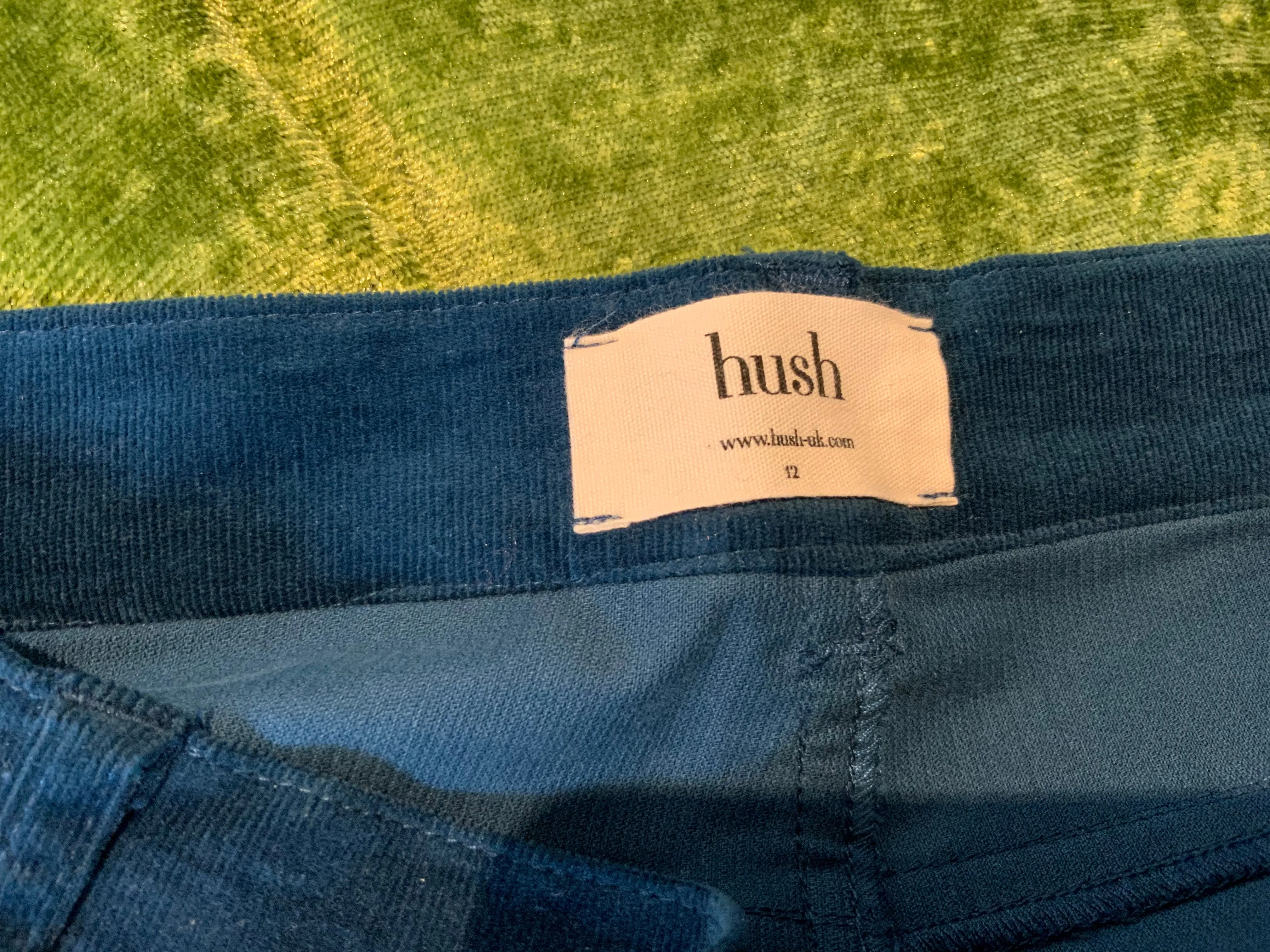 HUSH NAVY SKINNY PANTS TROUSERS SIZE UK 12 US 8 ladies