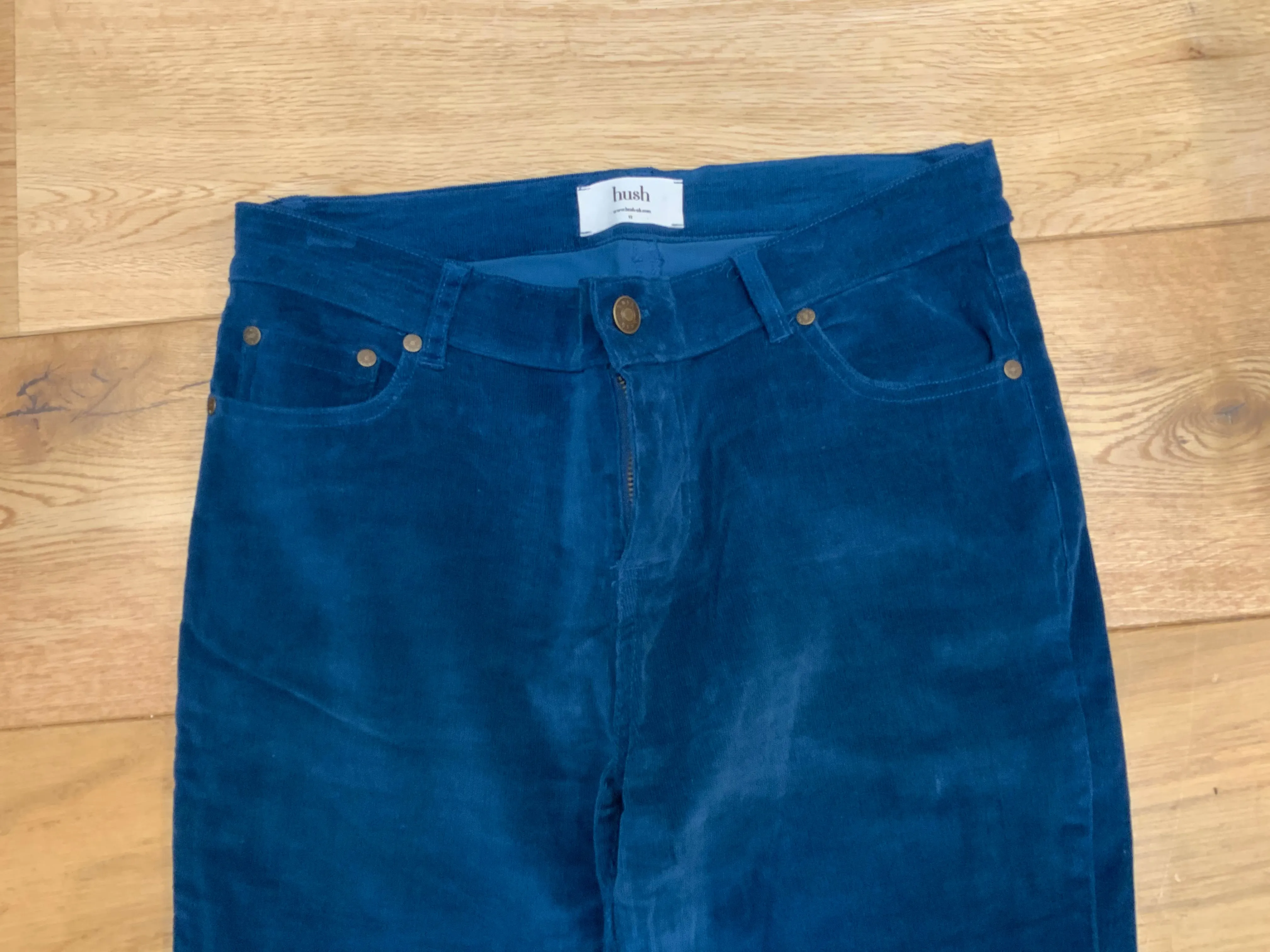 HUSH NAVY SKINNY PANTS TROUSERS SIZE UK 12 US 8 ladies