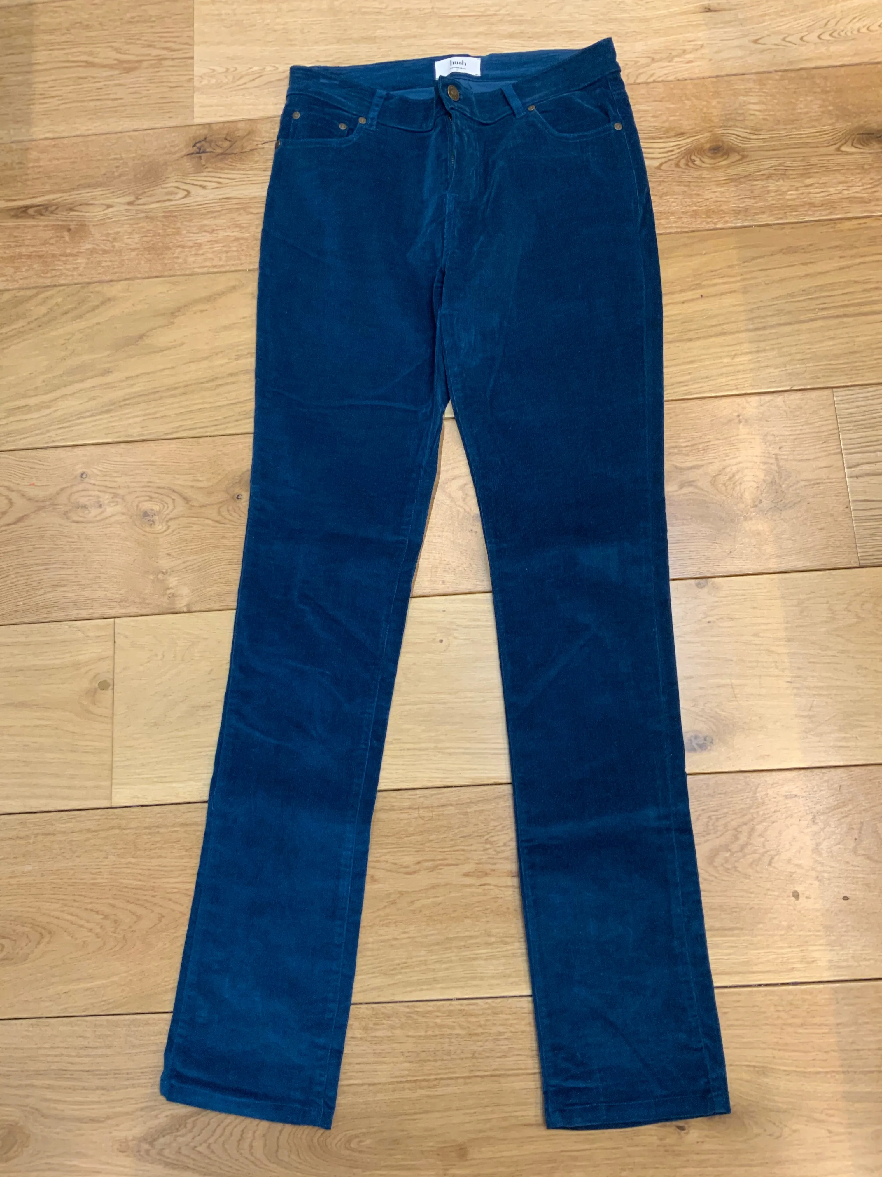 HUSH NAVY SKINNY PANTS TROUSERS SIZE UK 12 US 8 ladies