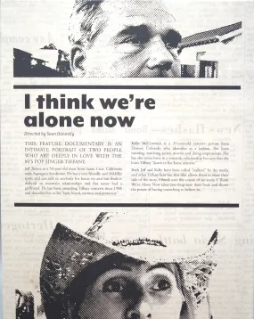 I THINK WE'RE ALONE NOW (LIMITED EDITION) BLU-RAY