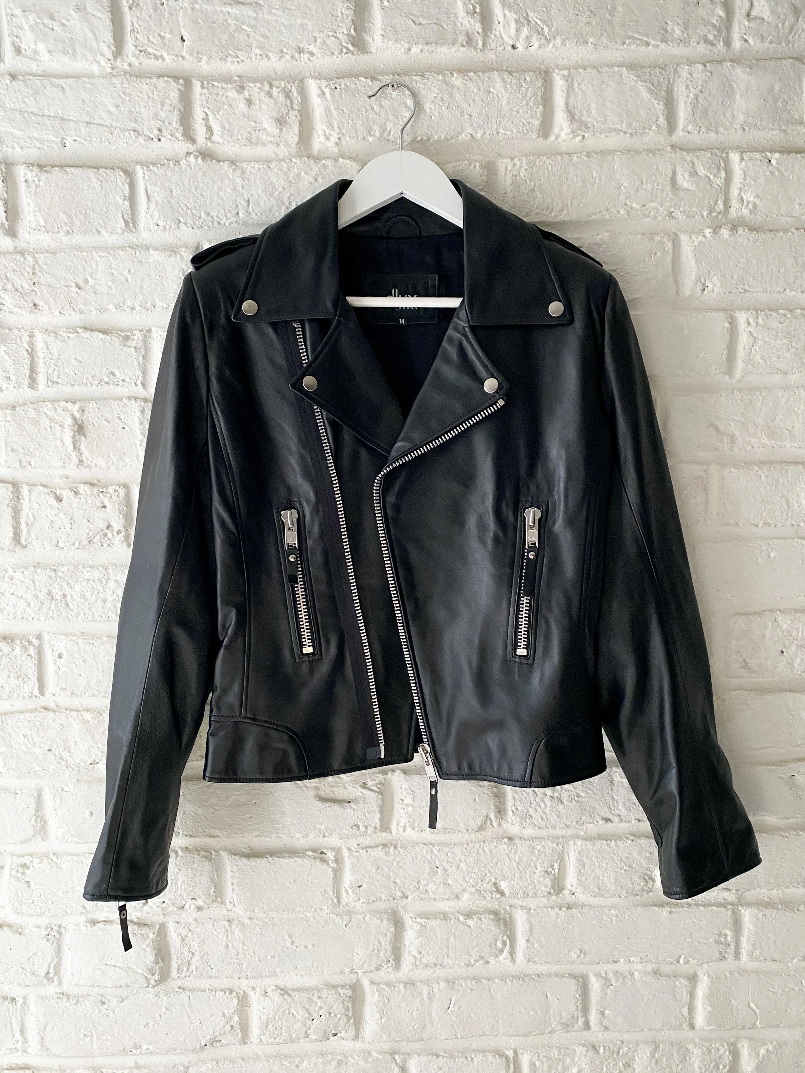 Iconic Fitted Leather Biker Jacket