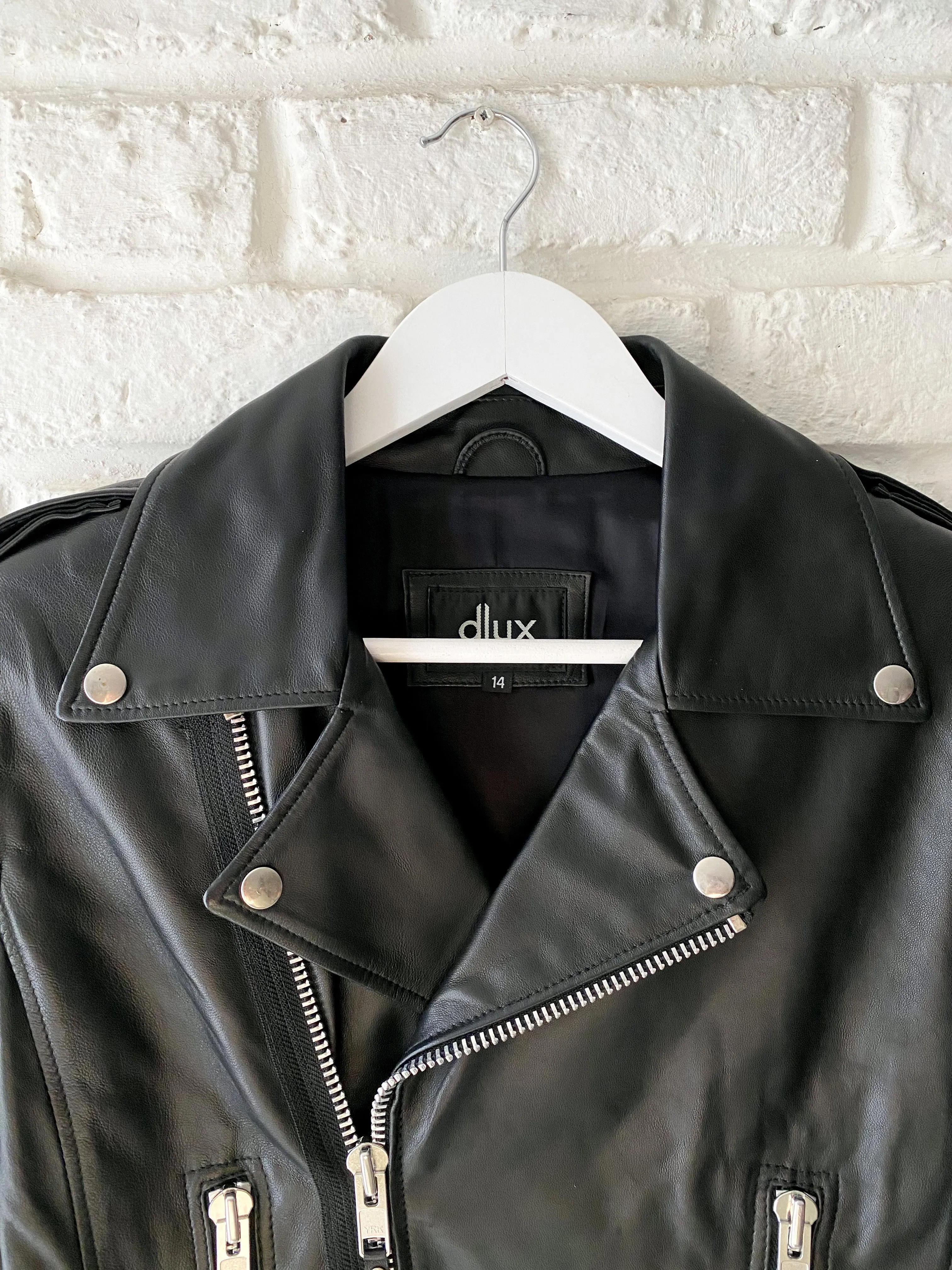 Iconic Fitted Leather Biker Jacket