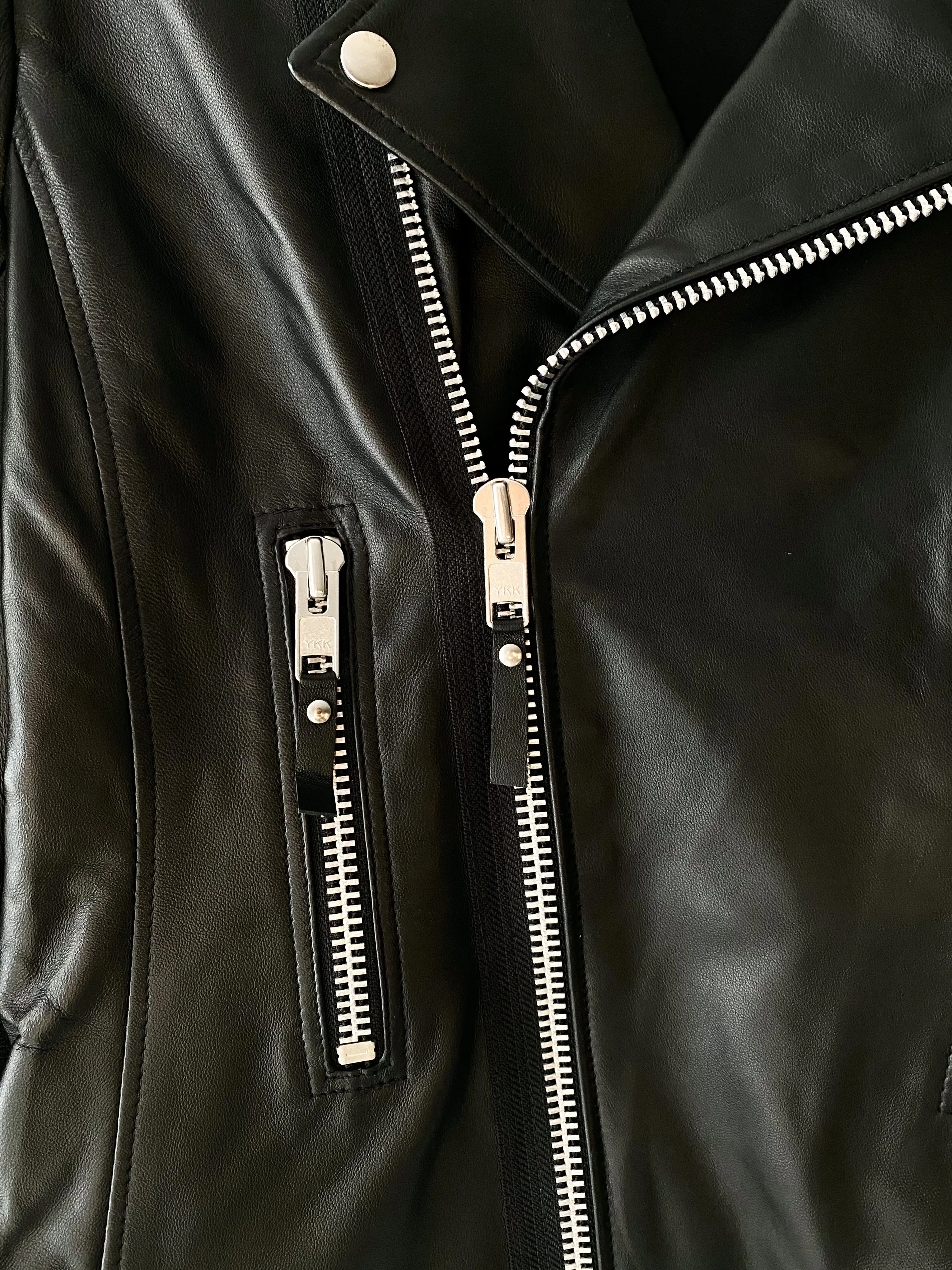 Iconic Fitted Leather Biker Jacket