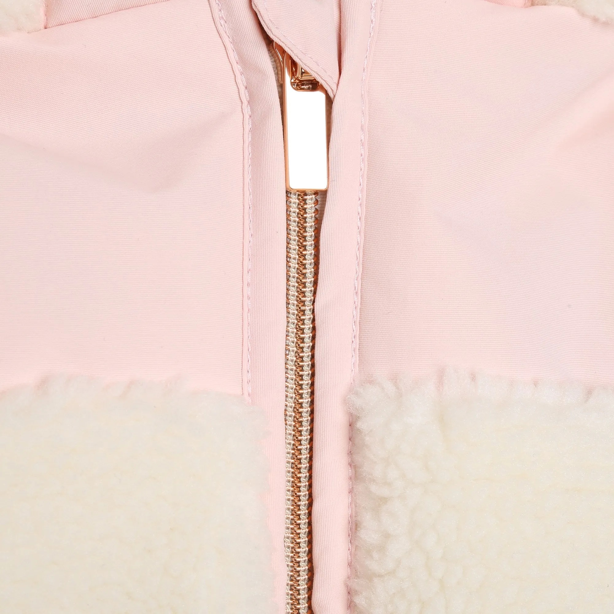 Ivory Colorblock Fleece Jacket