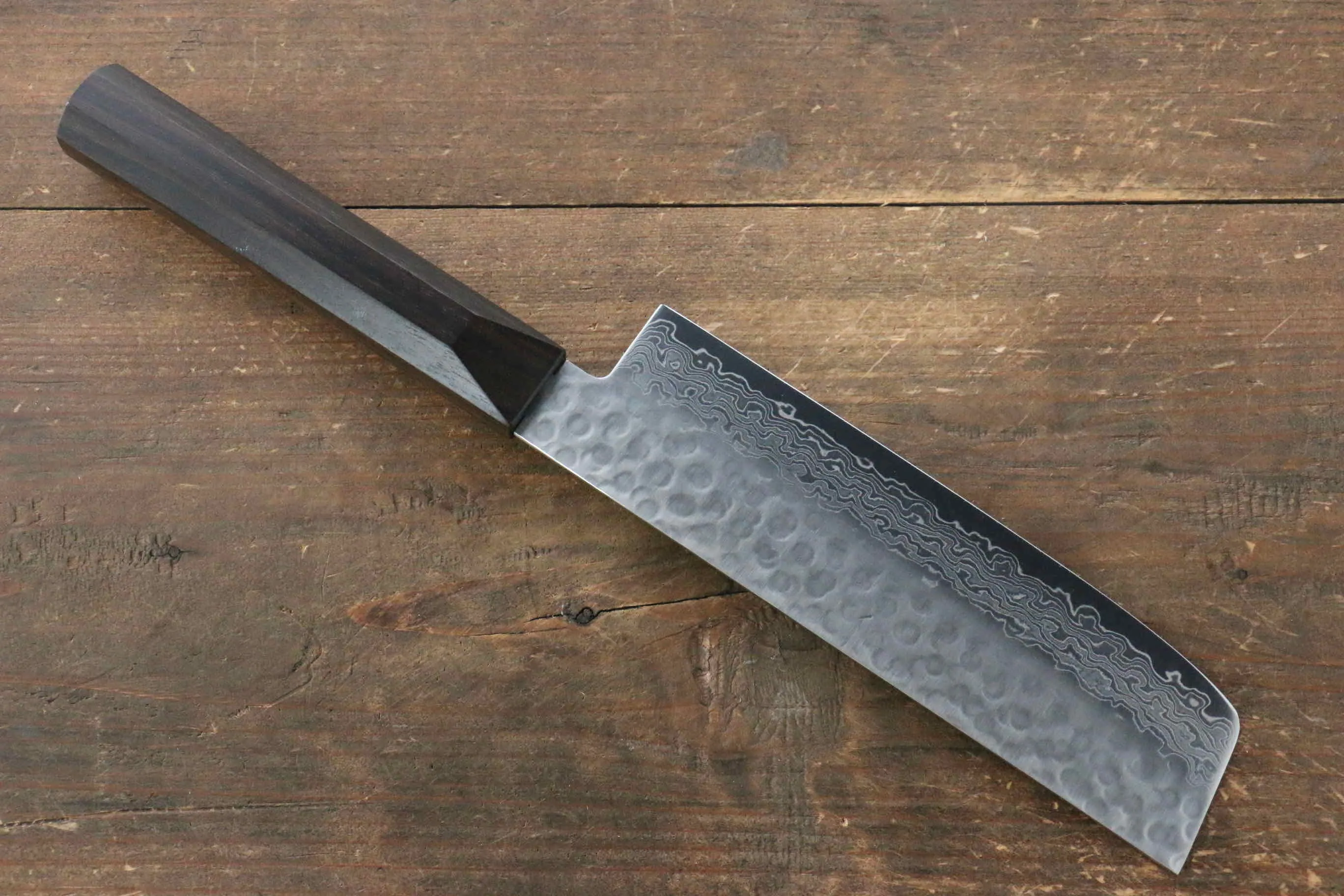 Jikko VG10 17 Layer Usuba  160mm Ebony Wood Handle
