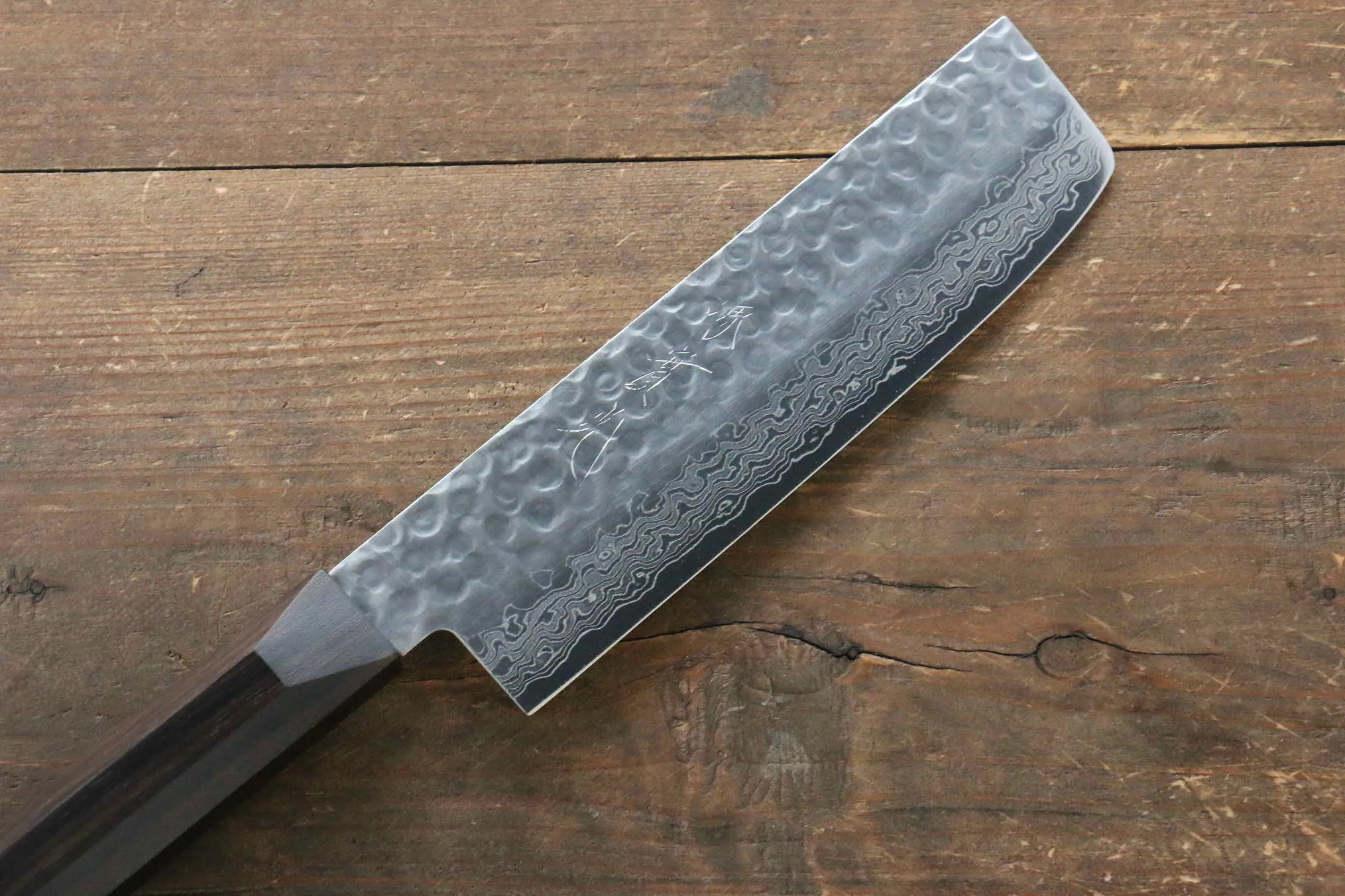 Jikko VG10 17 Layer Usuba  160mm Ebony Wood Handle