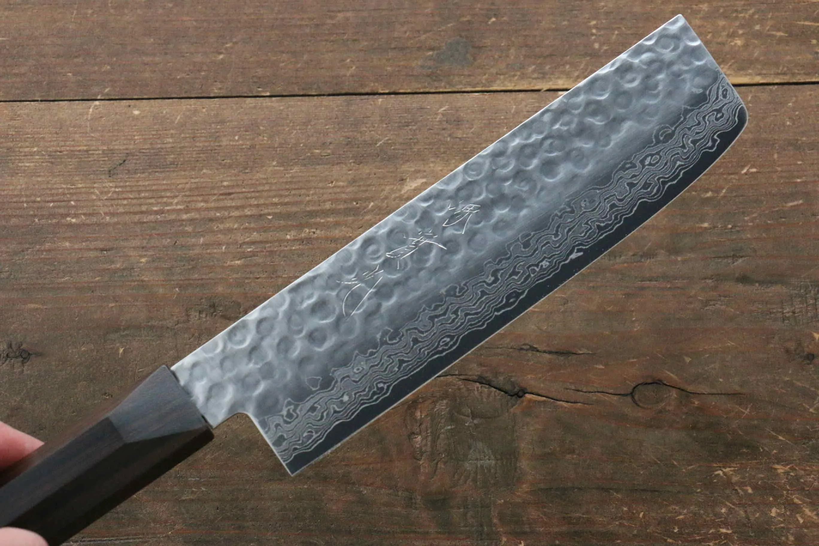 Jikko VG10 17 Layer Usuba  160mm Ebony Wood Handle