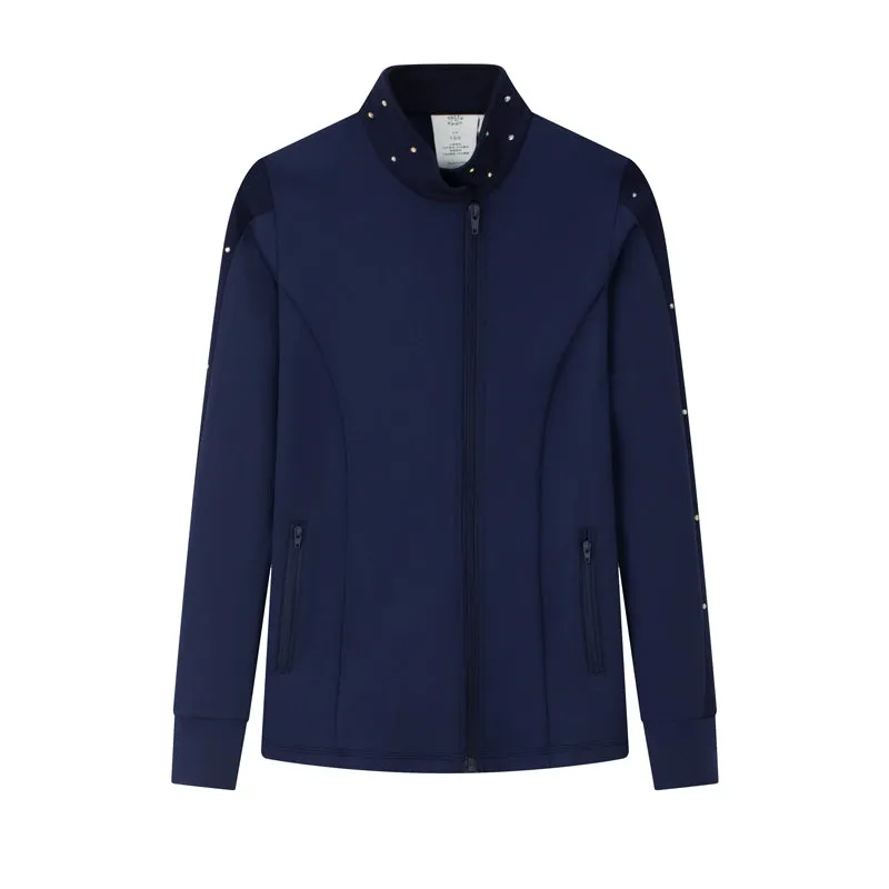 Jollybean Sparkle Glide Girls' Figure Skating Jacket (Fleece or Regular) (120-165/5y-14y )