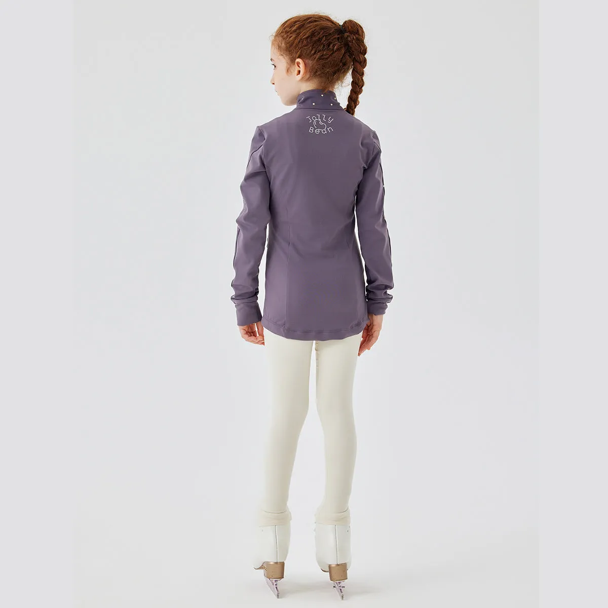 Jollybean Sparkle Glide Girls' Figure Skating Jacket (Fleece or Regular) (120-165/5y-14y )
