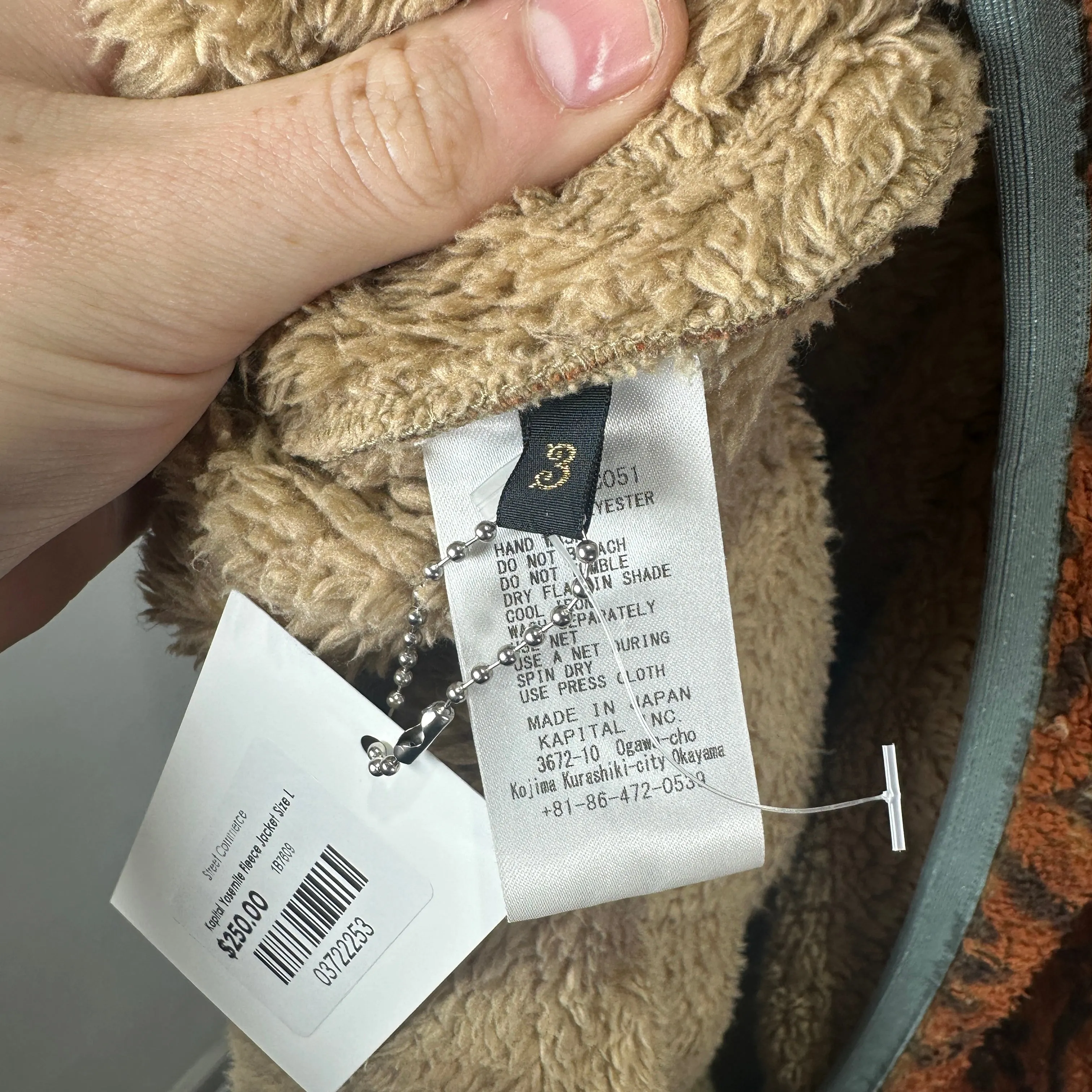 Kapital Yosemite Fleece Jacket Size L