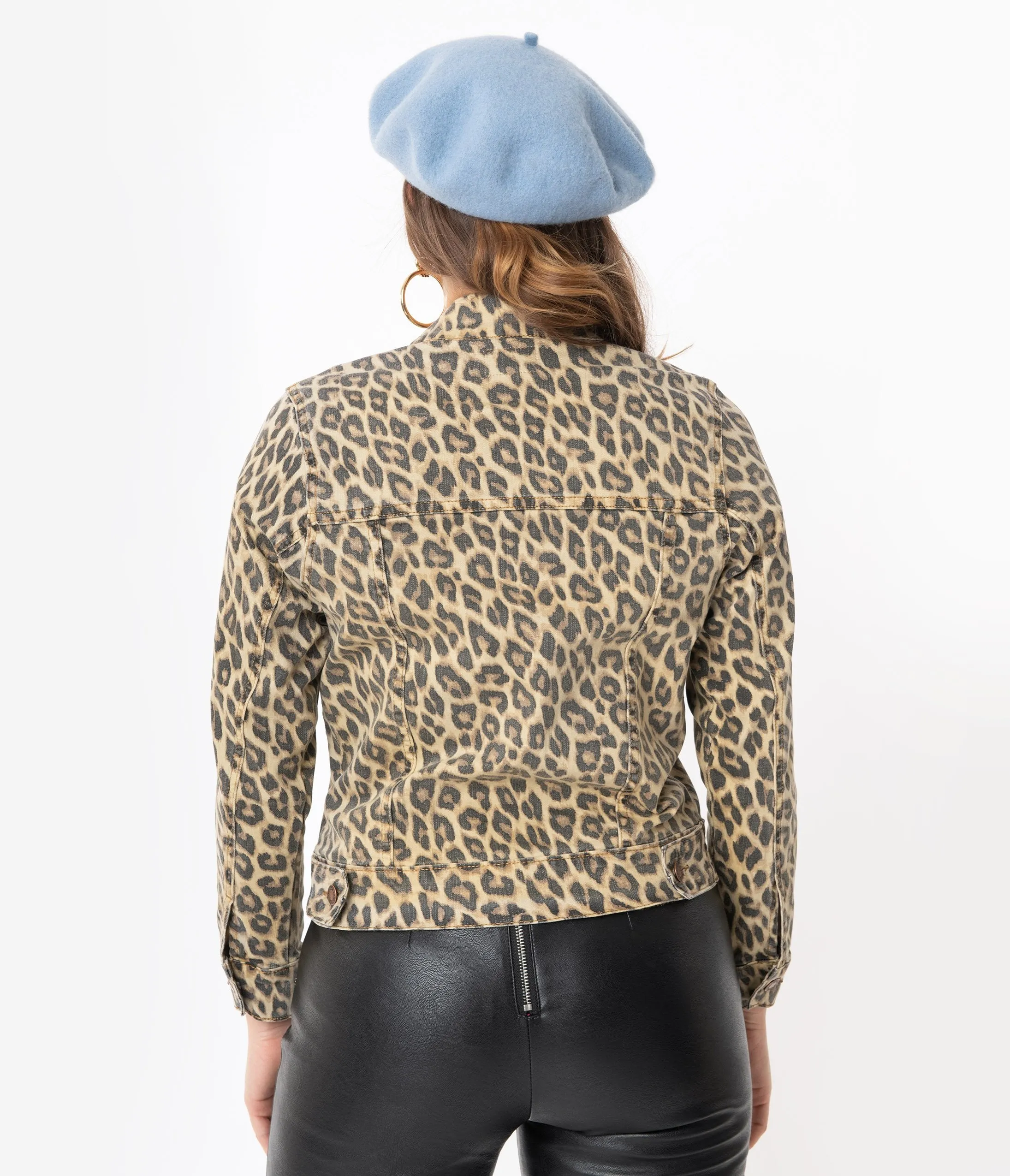 Leopard Print Denim Jacket