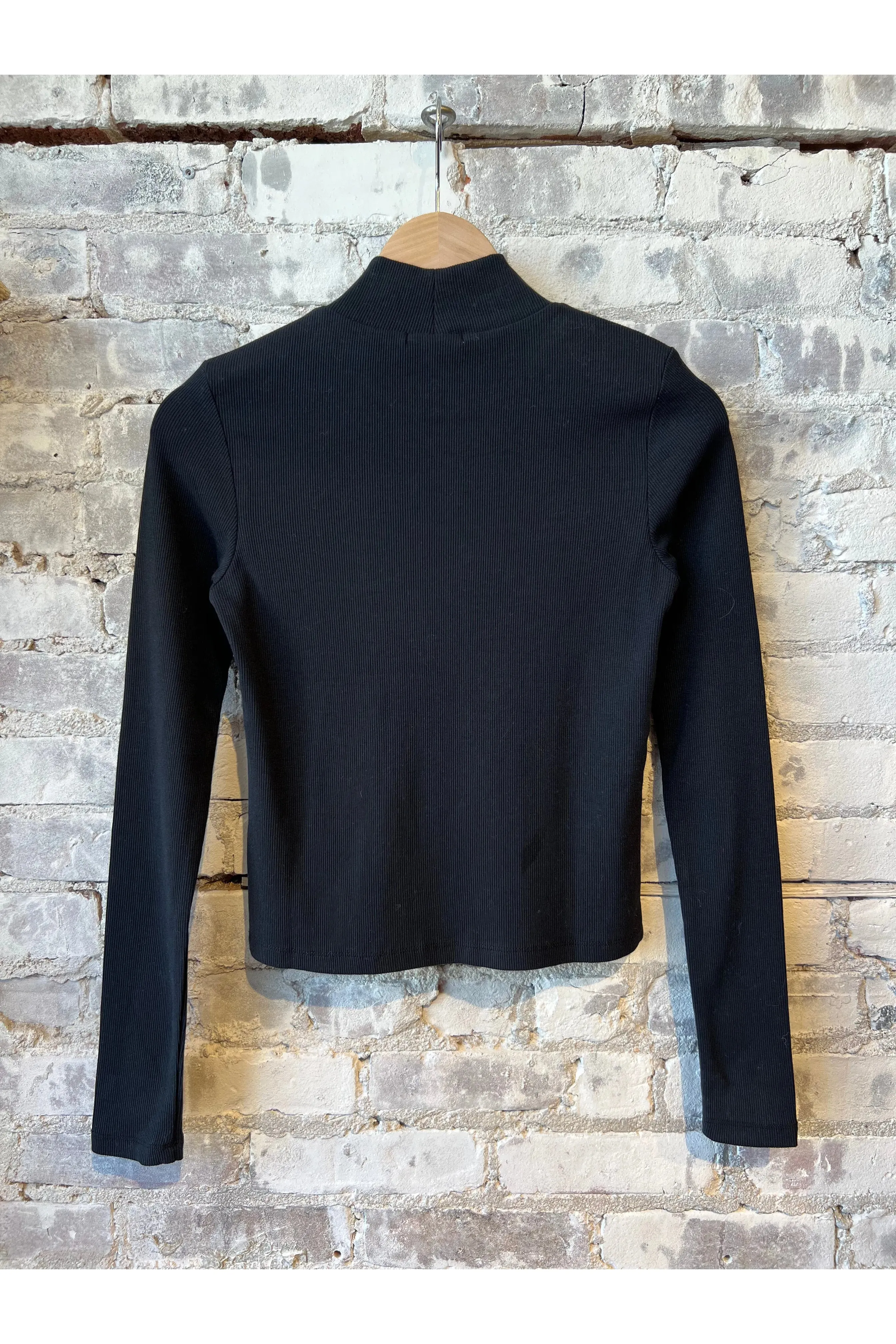 Lexi Rib Longsleeve Mock Neck - Black