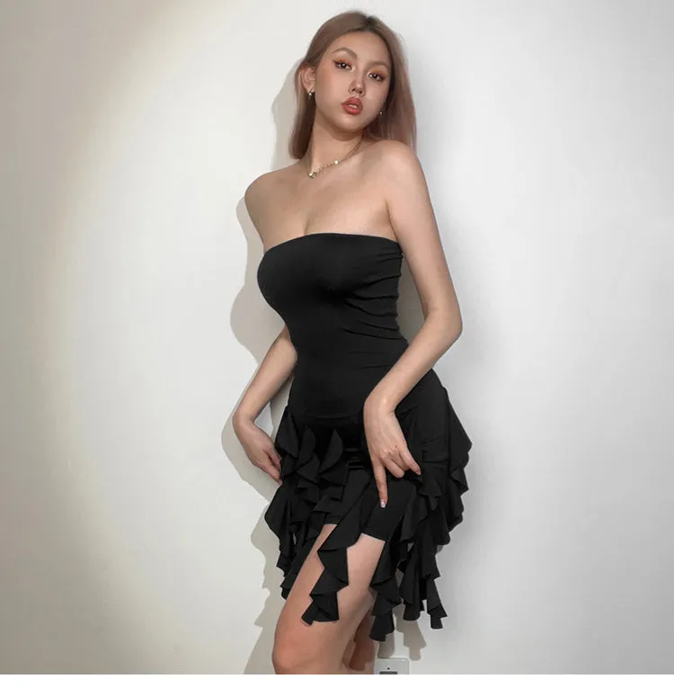 Lexie Black Ruffle Dress
