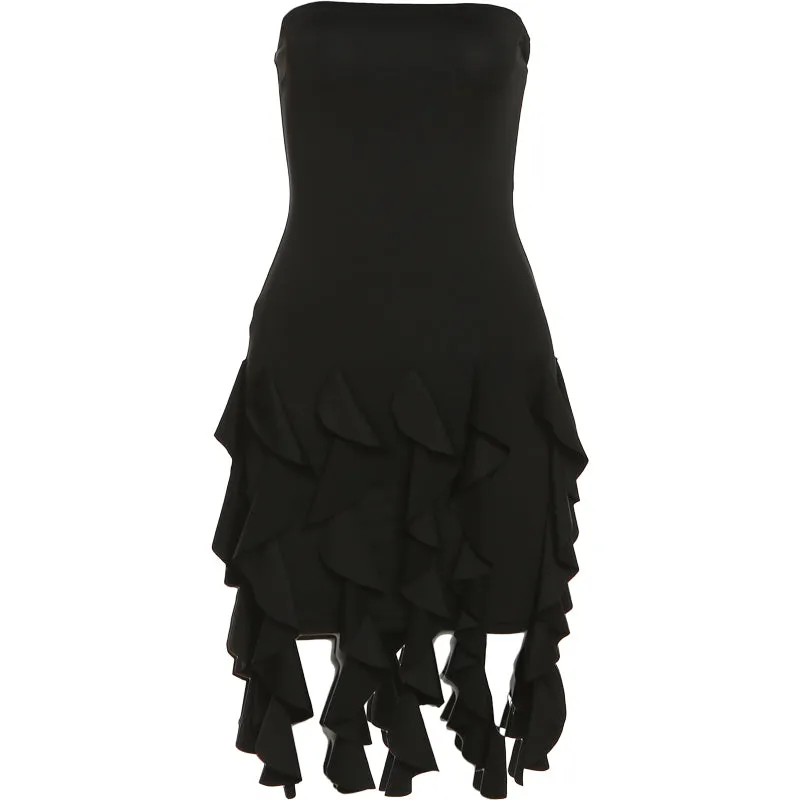 Lexie Black Ruffle Dress