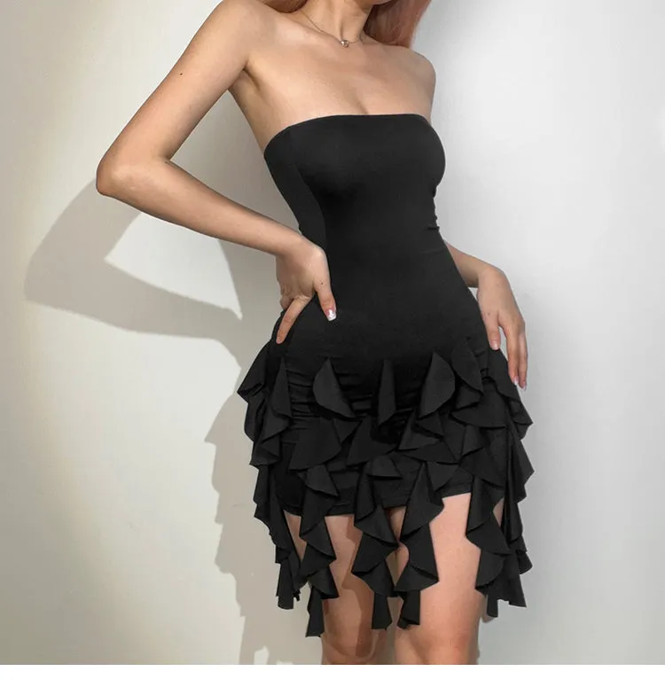 Lexie Black Ruffle Dress