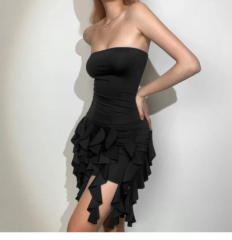 Lexie Black Ruffle Dress