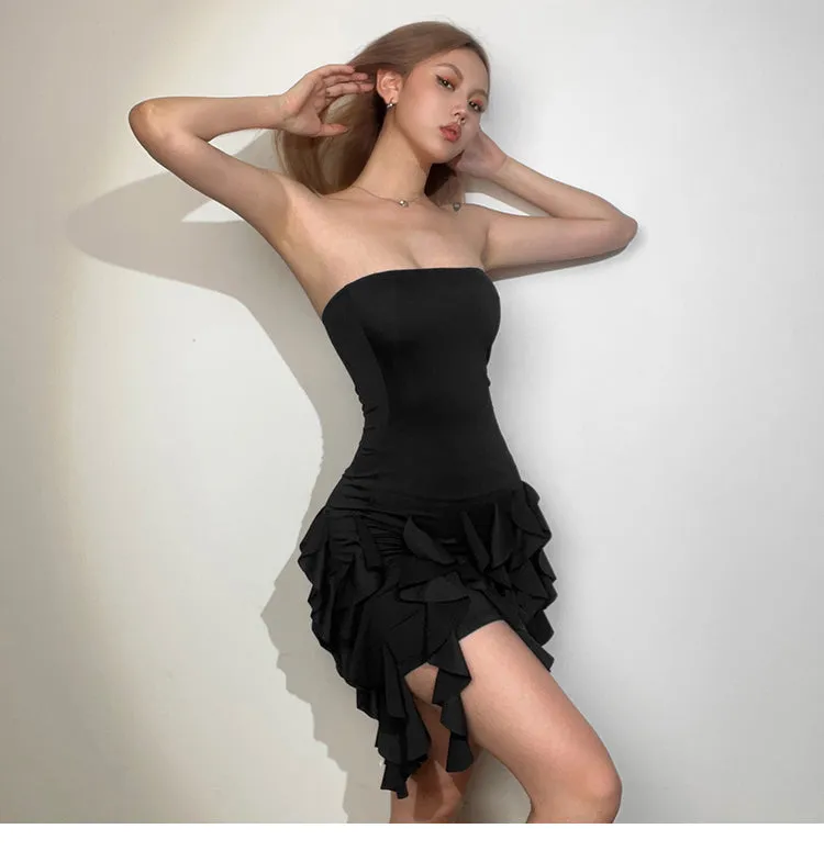 Lexie Black Ruffle Dress
