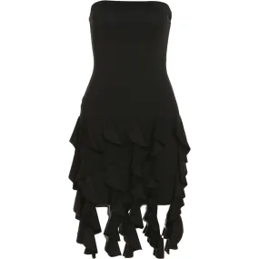 Lexie Black Ruffle Dress