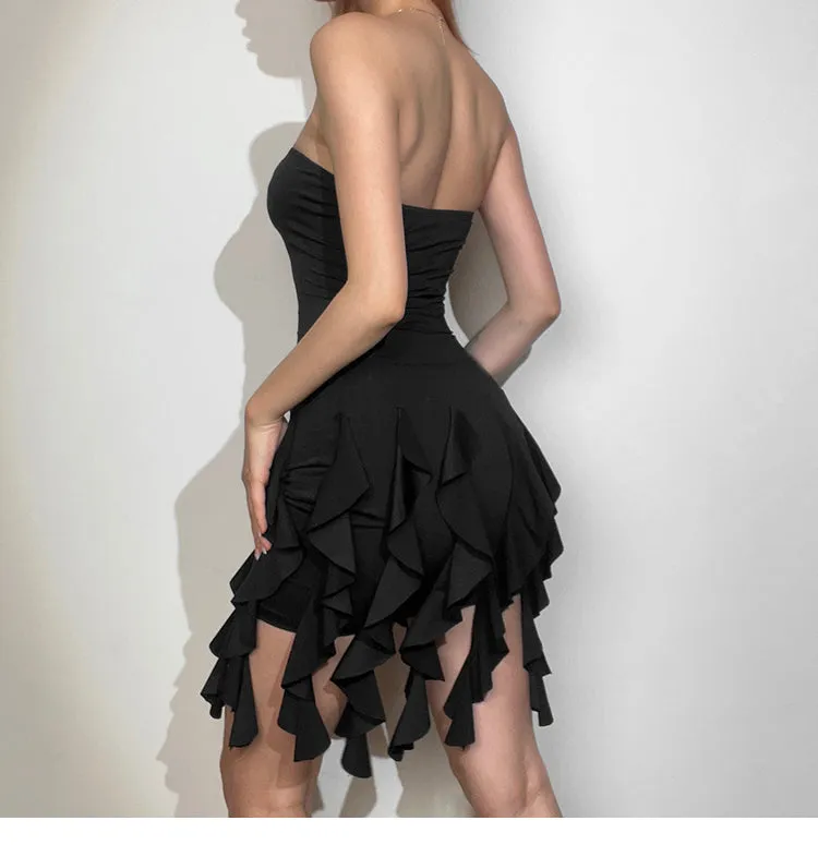 Lexie Black Ruffle Dress