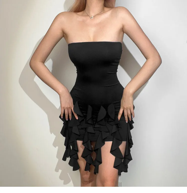 Lexie Black Ruffle Dress