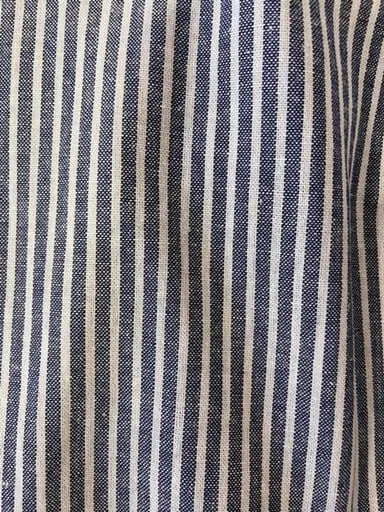 Lia Indigo Stripe Linen Wrap Dress