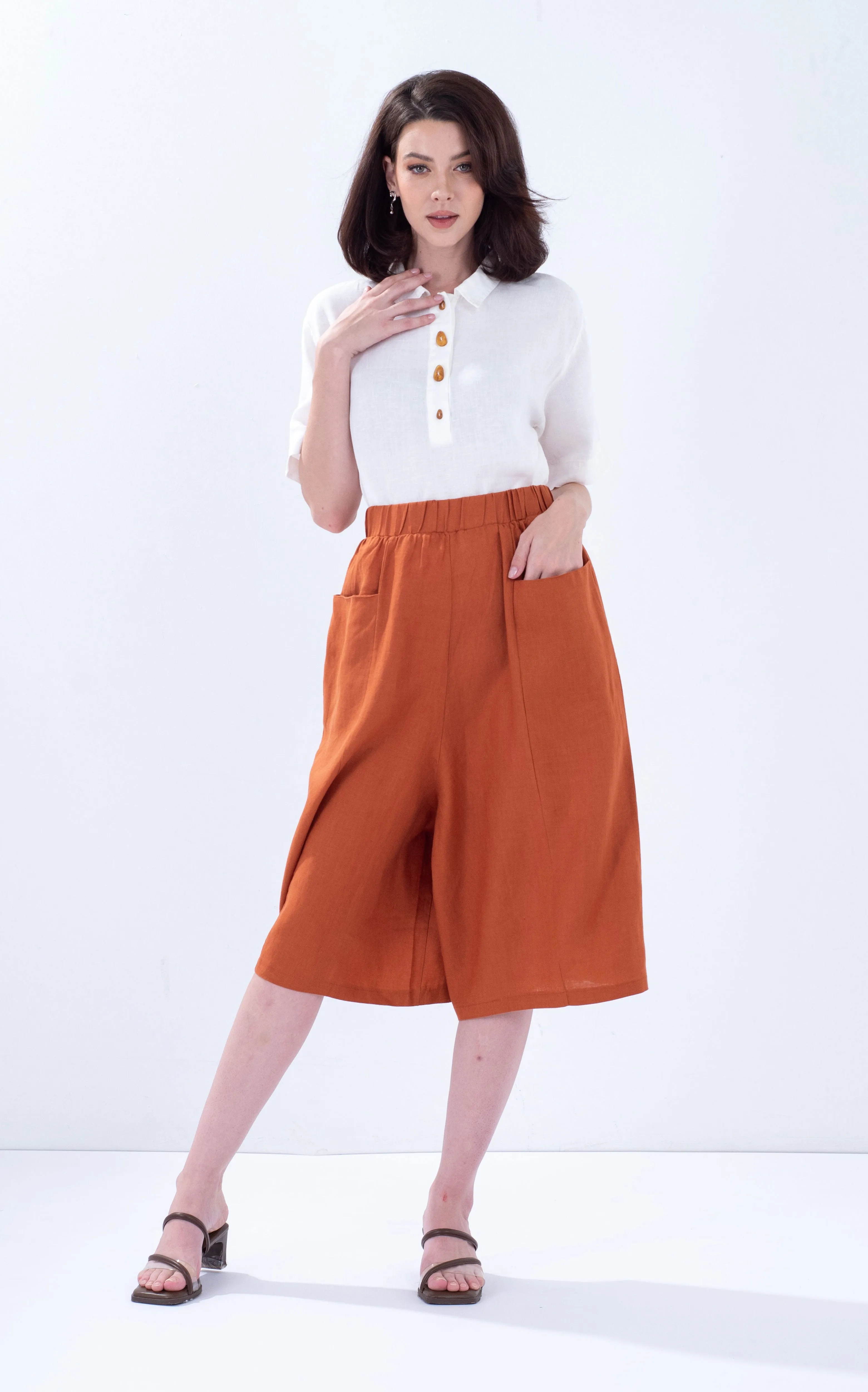 Linen Pocket Culottes