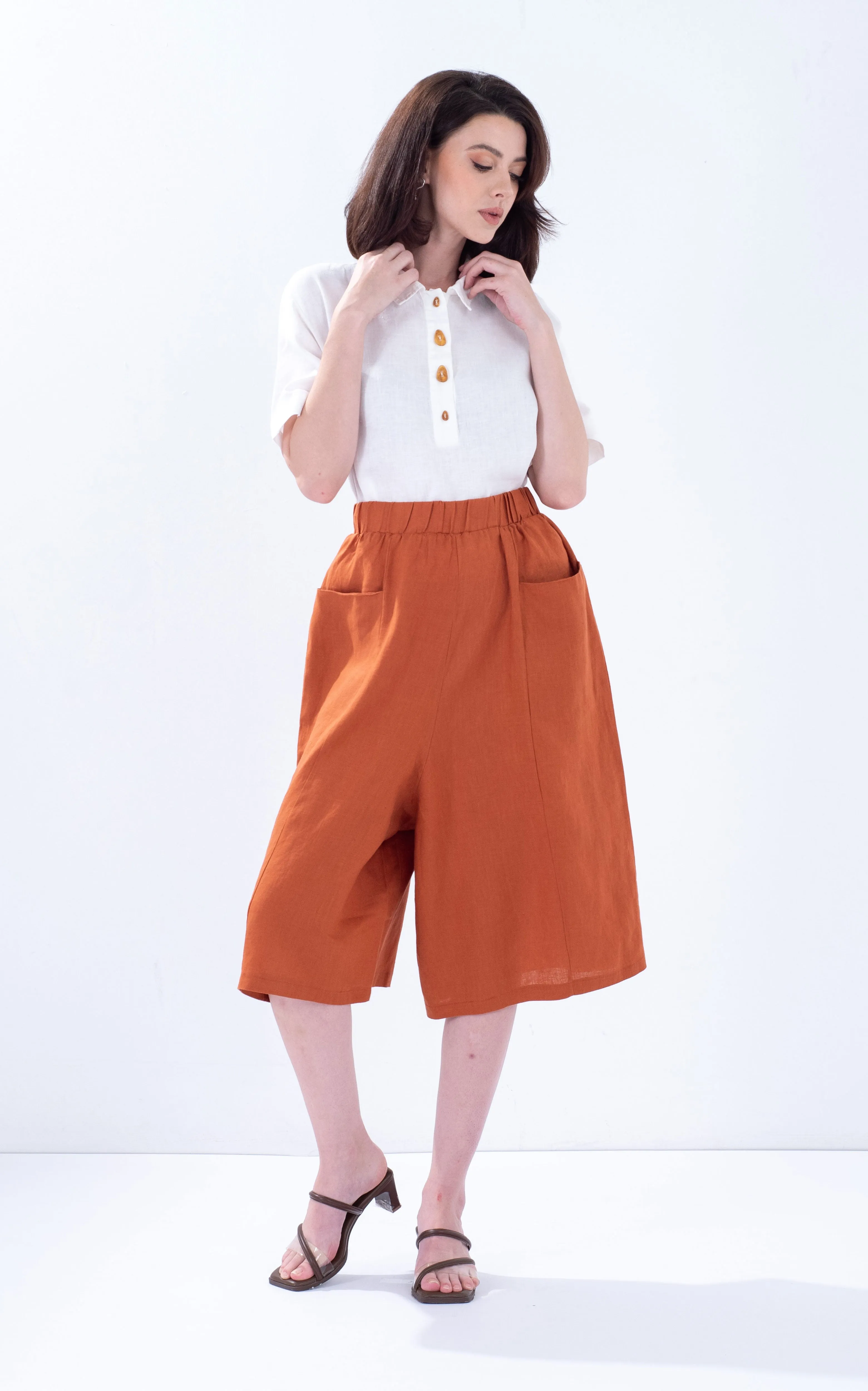 Linen Pocket Culottes