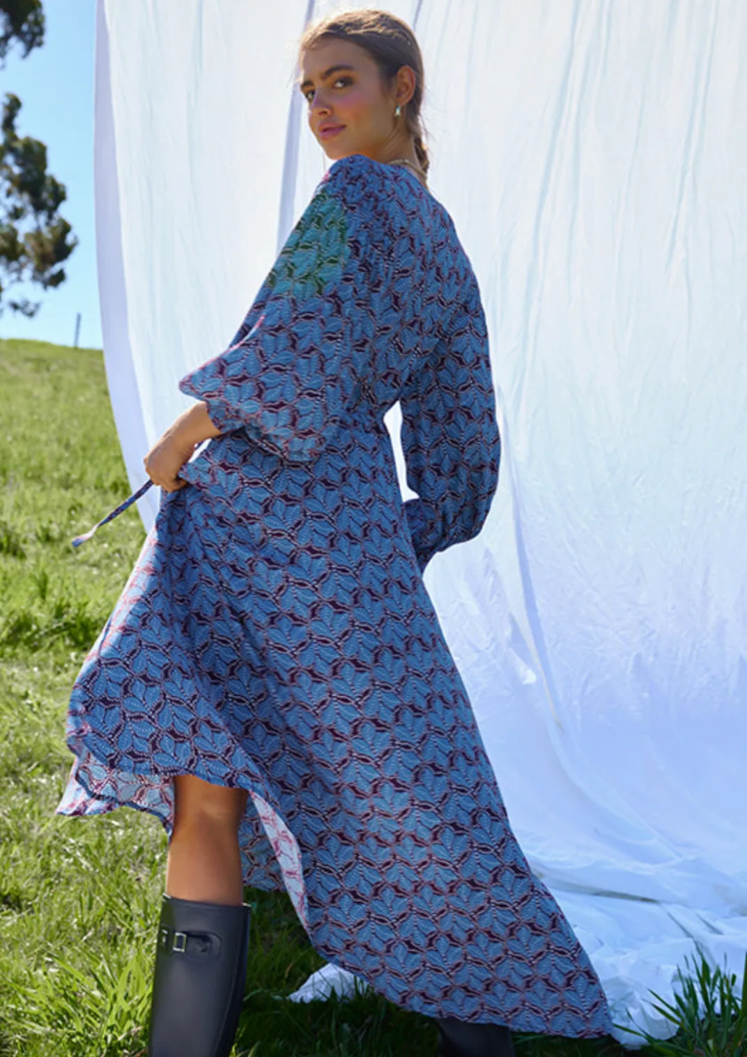 Lolita Wrap Dress - Boysenberry