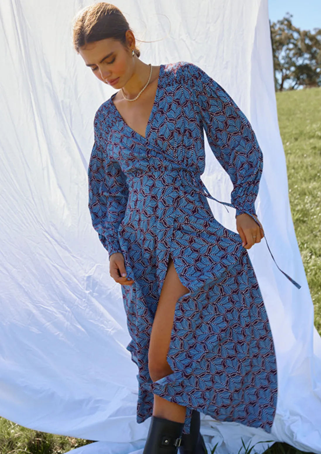 Lolita Wrap Dress - Boysenberry