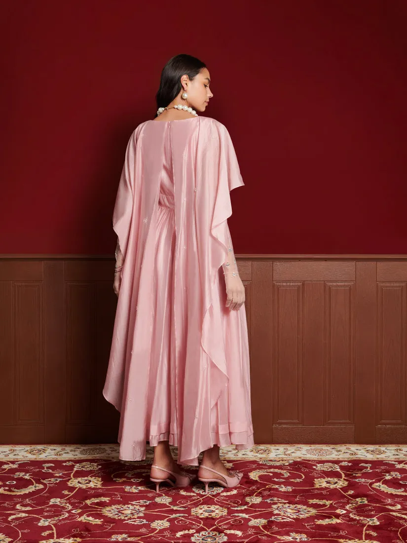 <b>DREAM</b> Crystal Cape Maxi Dress