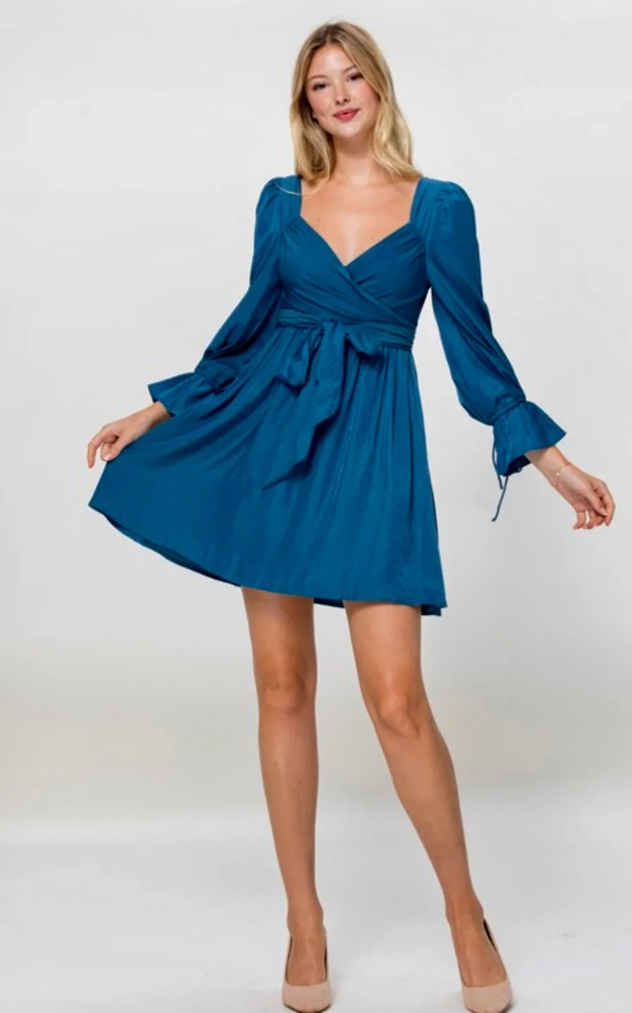 Markle Wrap Front Detail Dress